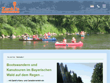 Tablet Screenshot of kanuverleih-zankl.de